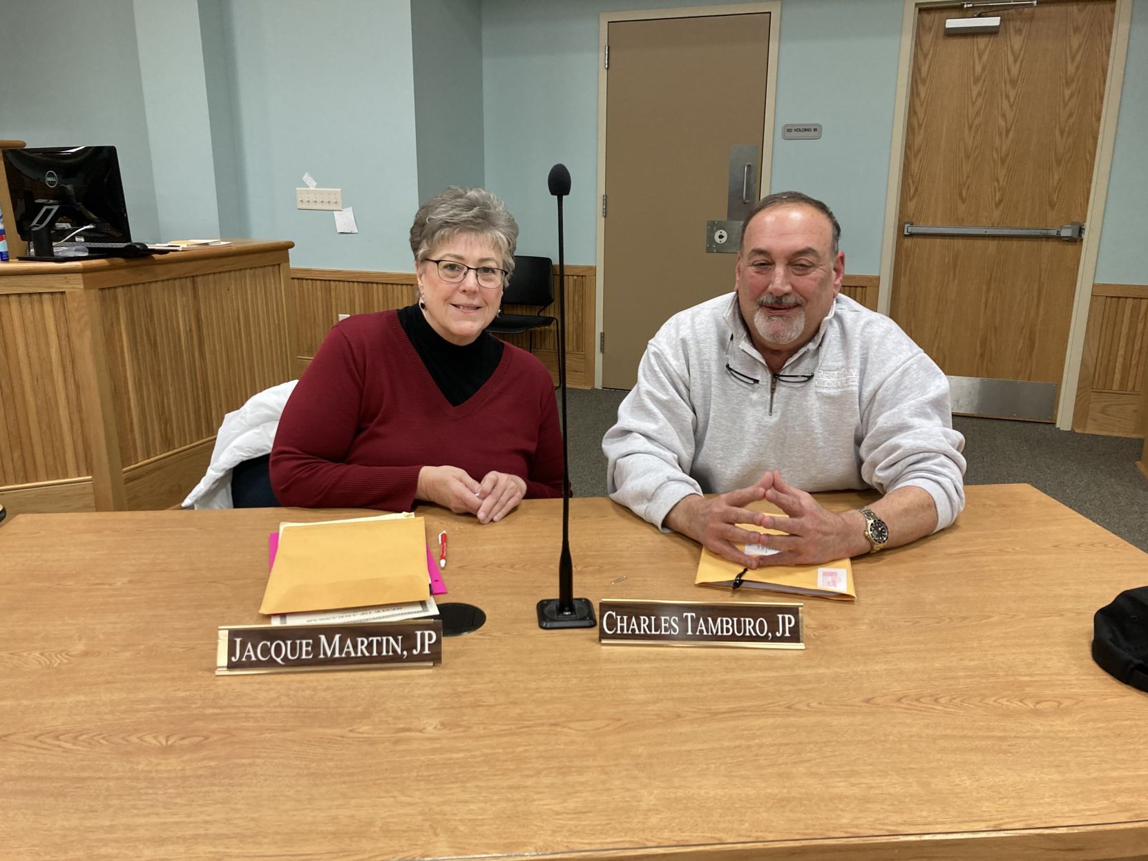 Martin and Tamburo at first quorum court meeting of the year